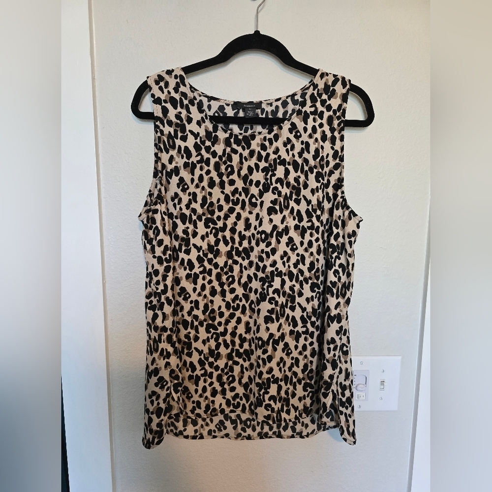 Halogen Leopard Print Top Size XL